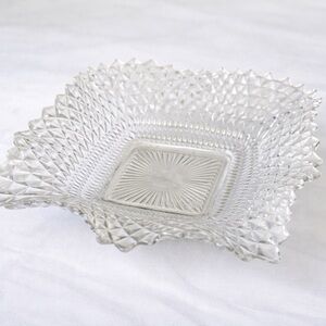 Elegant Clear Glass Square Dish